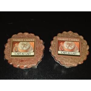 Yankee Candle 2 Pack Cafe Au Lait Scented Wax Melt Candles Retired Scent